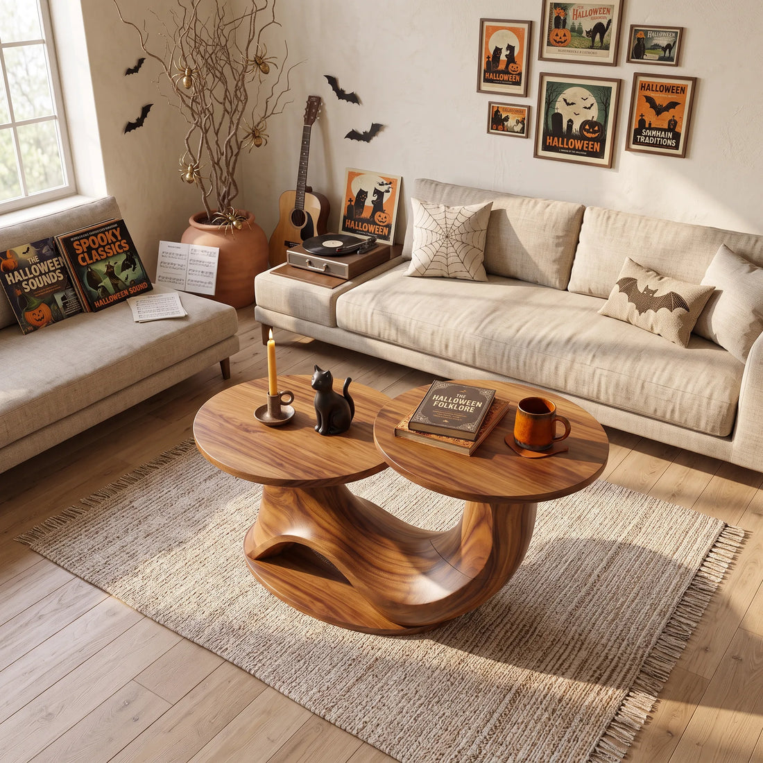 Modern Halloween Sculptural Table For Witchy Room