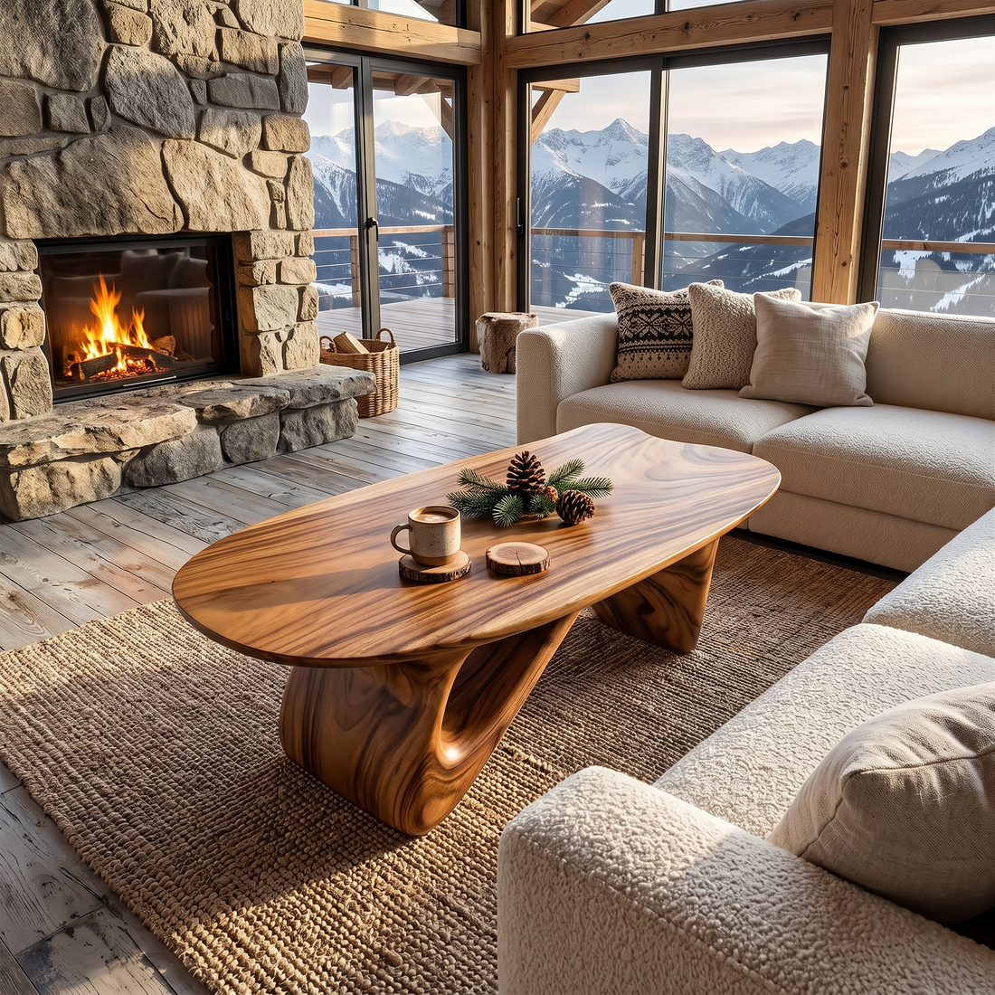 Farmhouse Low Table For Warm Living Room