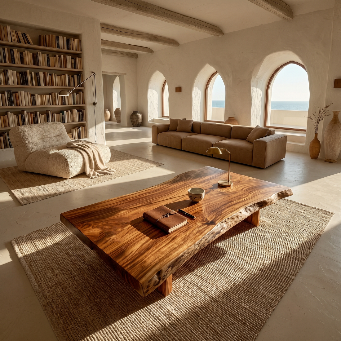 Organic Coffee Table For Tropical Villa Lounge