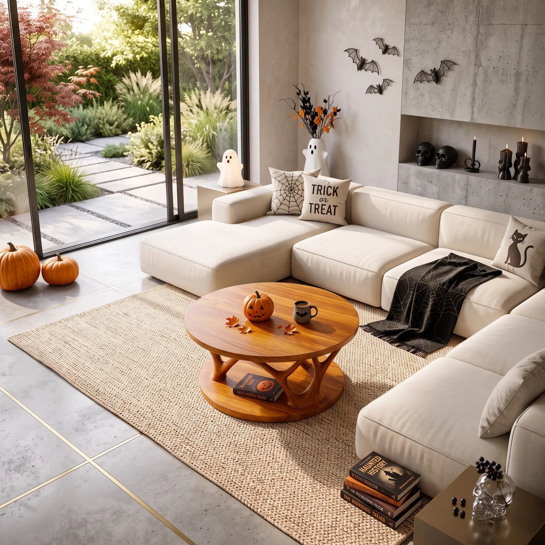 Contemporary Halloween Geometric Table For Gothic Home