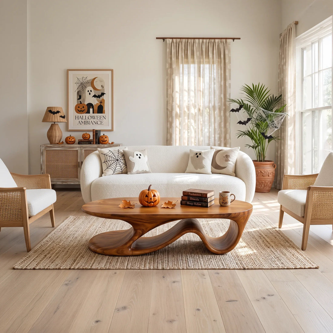 Mid Century Halloween Loop Table For Living Room