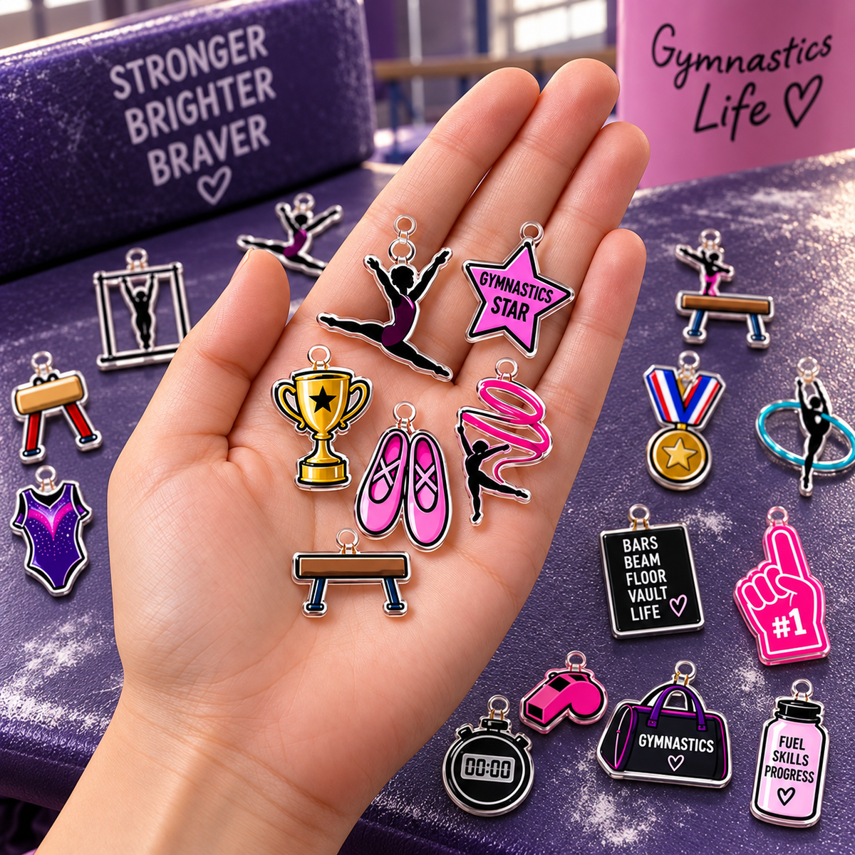 2026 Gymnastics Advent Calendar with Custom Name, 24-Day Countdown