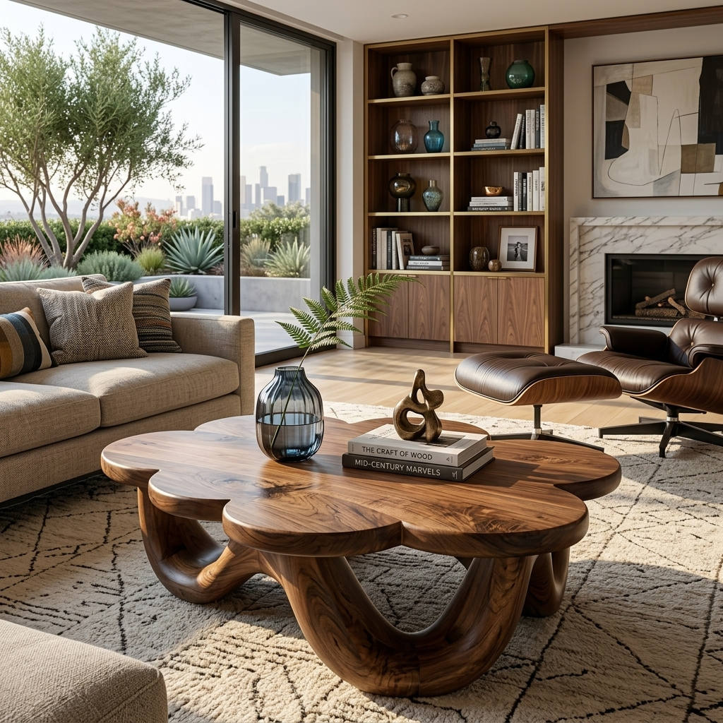 Modern Flower Shaped Coffee Table For Designer Living Room