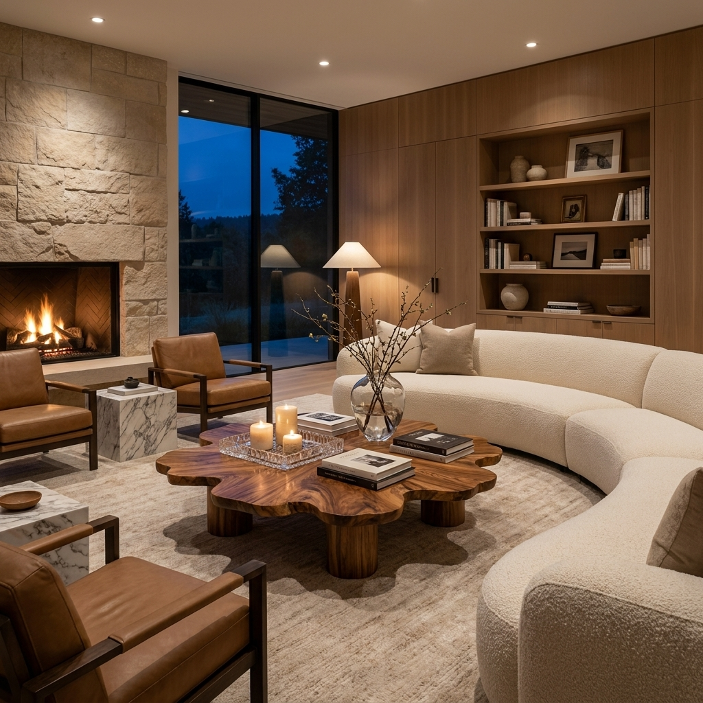 Organic Live Edge Coffee Table For Contemporary Home
