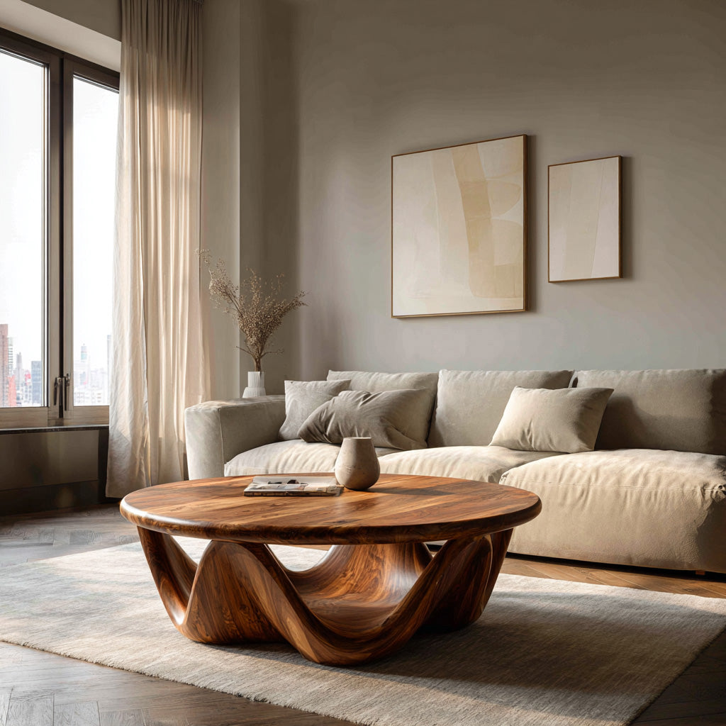 Mid Century Wooden Coffee Table For Home Decor