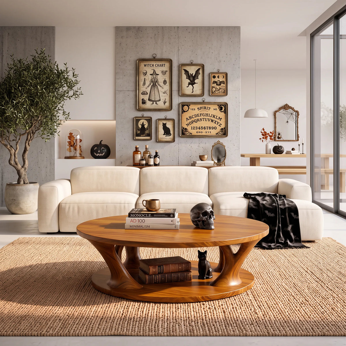 Minimalist Halloween Loop Coffee Table For Autumn Interior