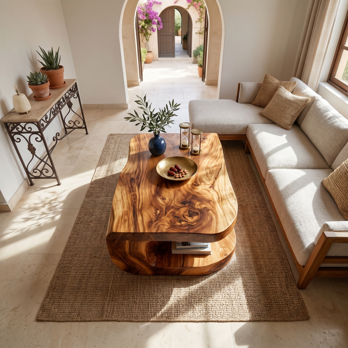 Organic Rounded Coffee Table For Modern Lounge
