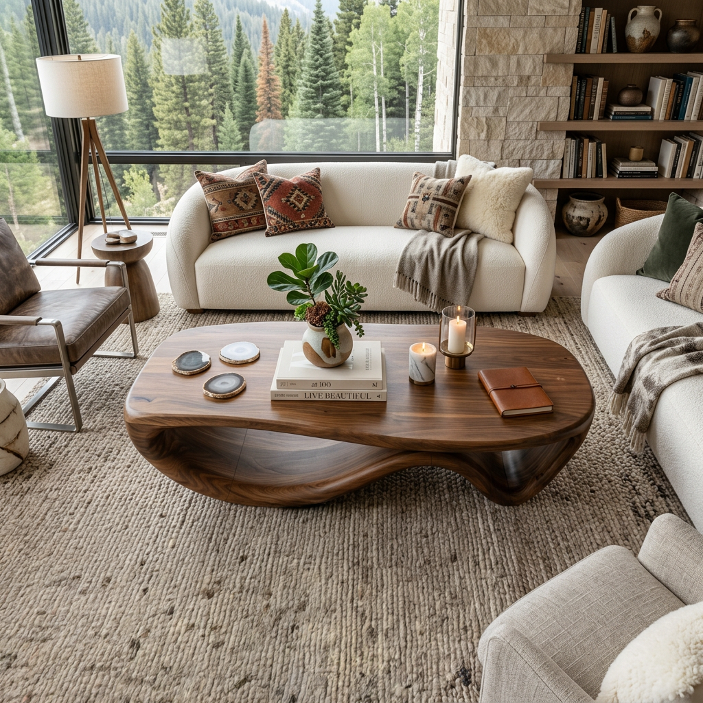 Handcrafted Coffee Table For Cozy Living Room Spaces