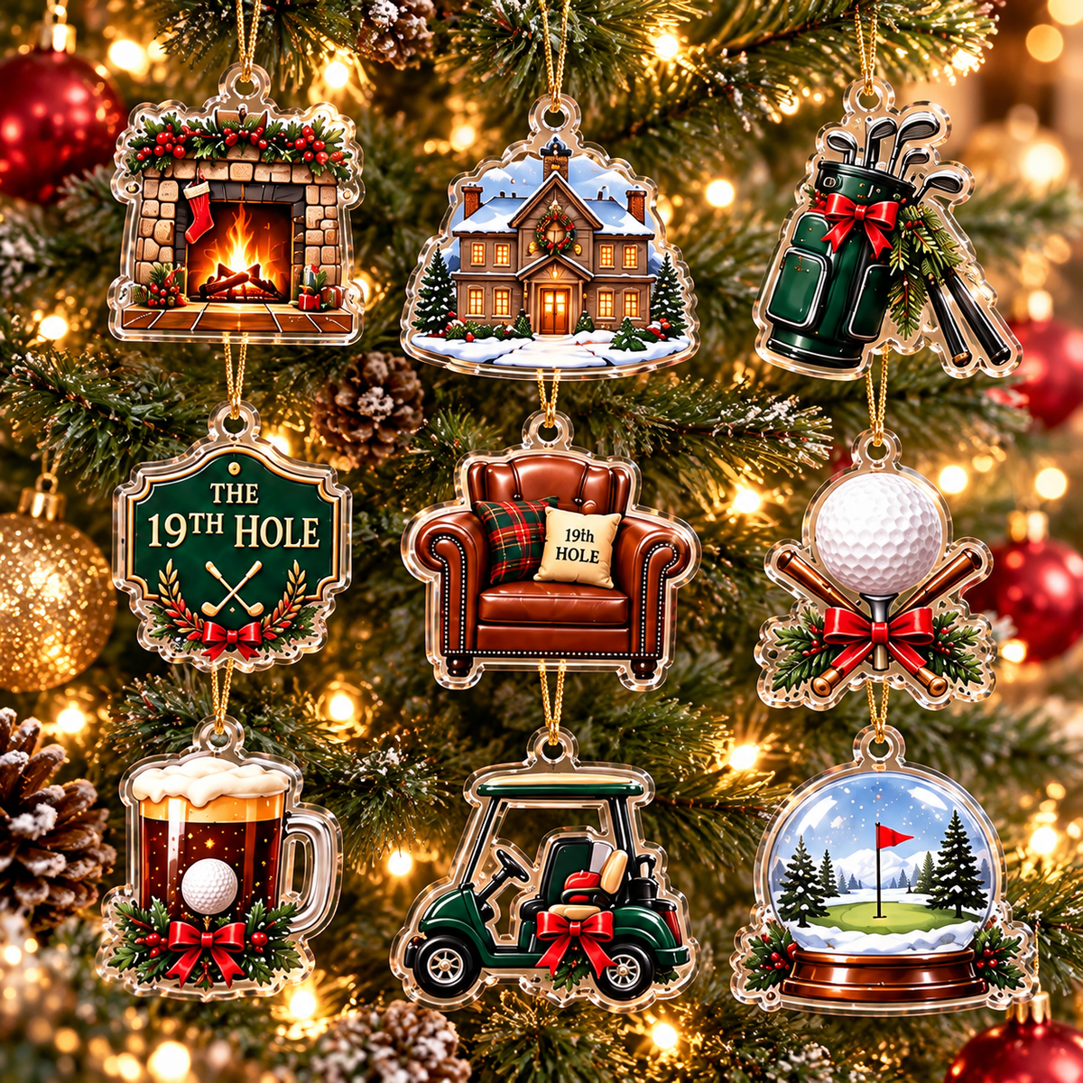 2026 Golf Advent Calendar With 24 Ornaments Gift for Golf Lovers