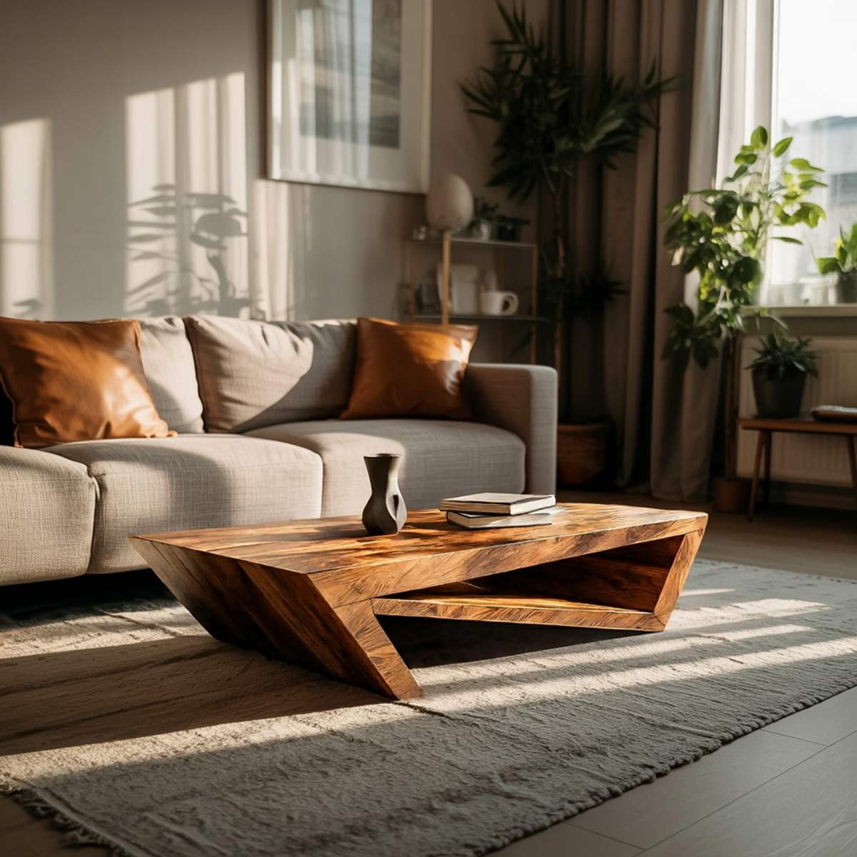 Modern Coffee Table With Unique Storage For Living