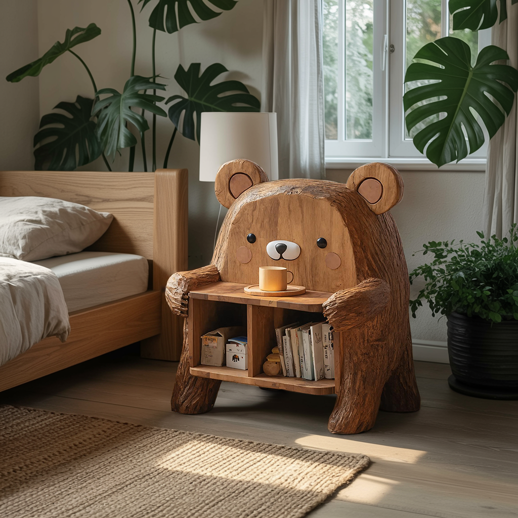 Farmhouse Wood Side Table For Furniture Decoration SILDTTRNS002
