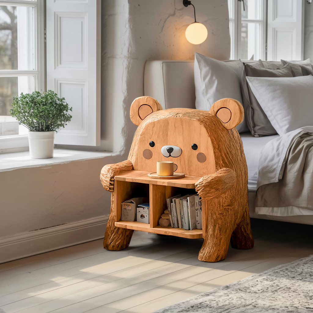 Farmhouse Wood Side Table For Furniture Decoration SILDTTRNS002