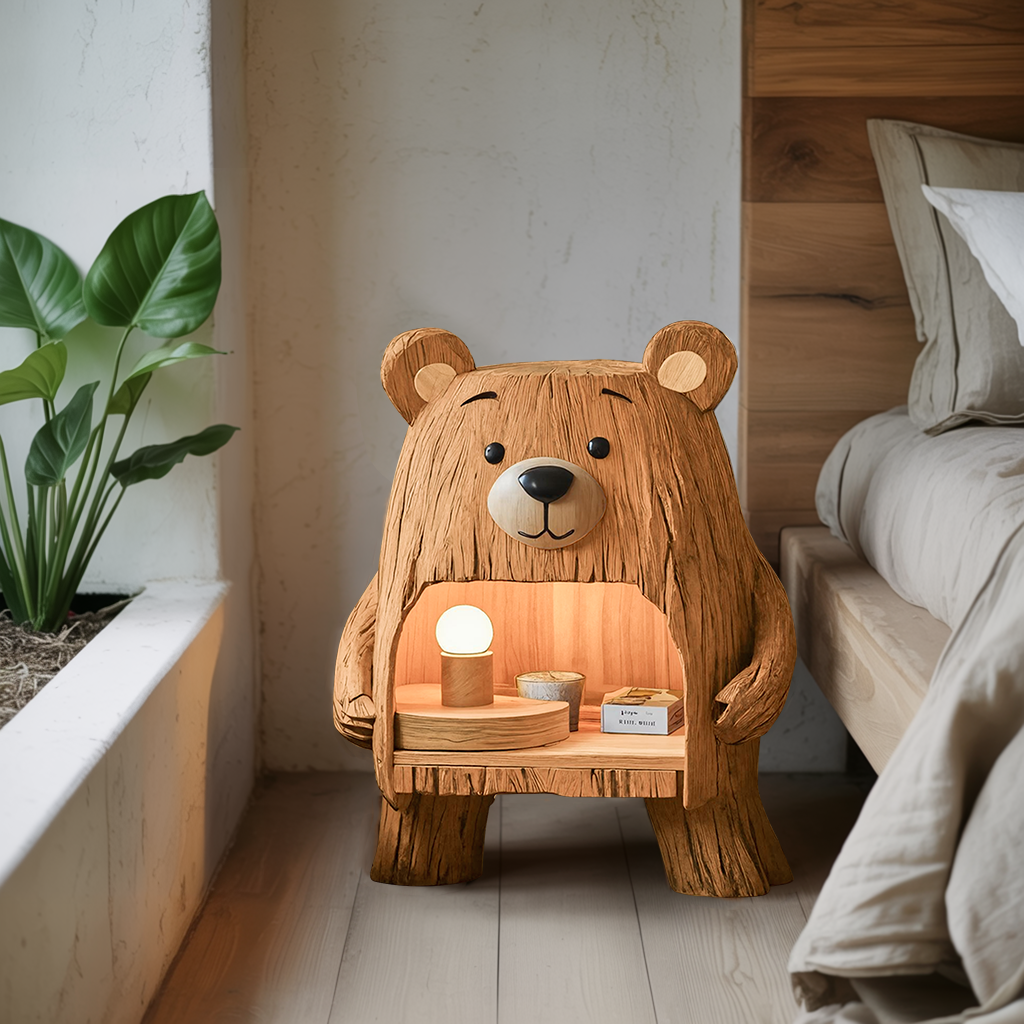 Rustic Wooden Nightstand For Stylish Bedroom Space SILDTTRNS004