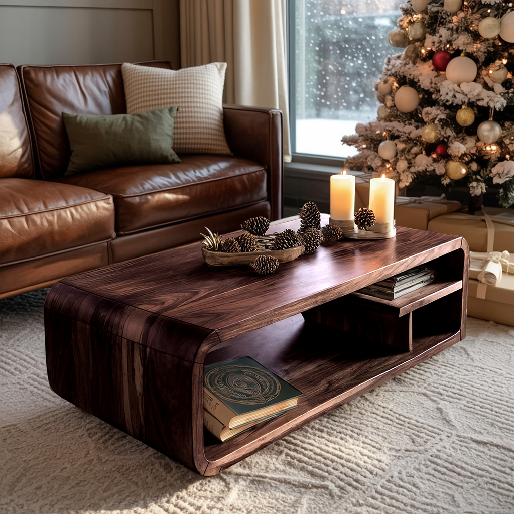 Mid Century Solid Wood Coffee Table For Holiday Furniture Accent