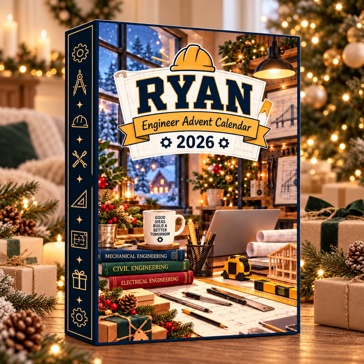 Engineer Advent Calendar 2026, Personalized Engineering Advent Calendar, 24 Engineer Charms, STEM Christmas Countdown