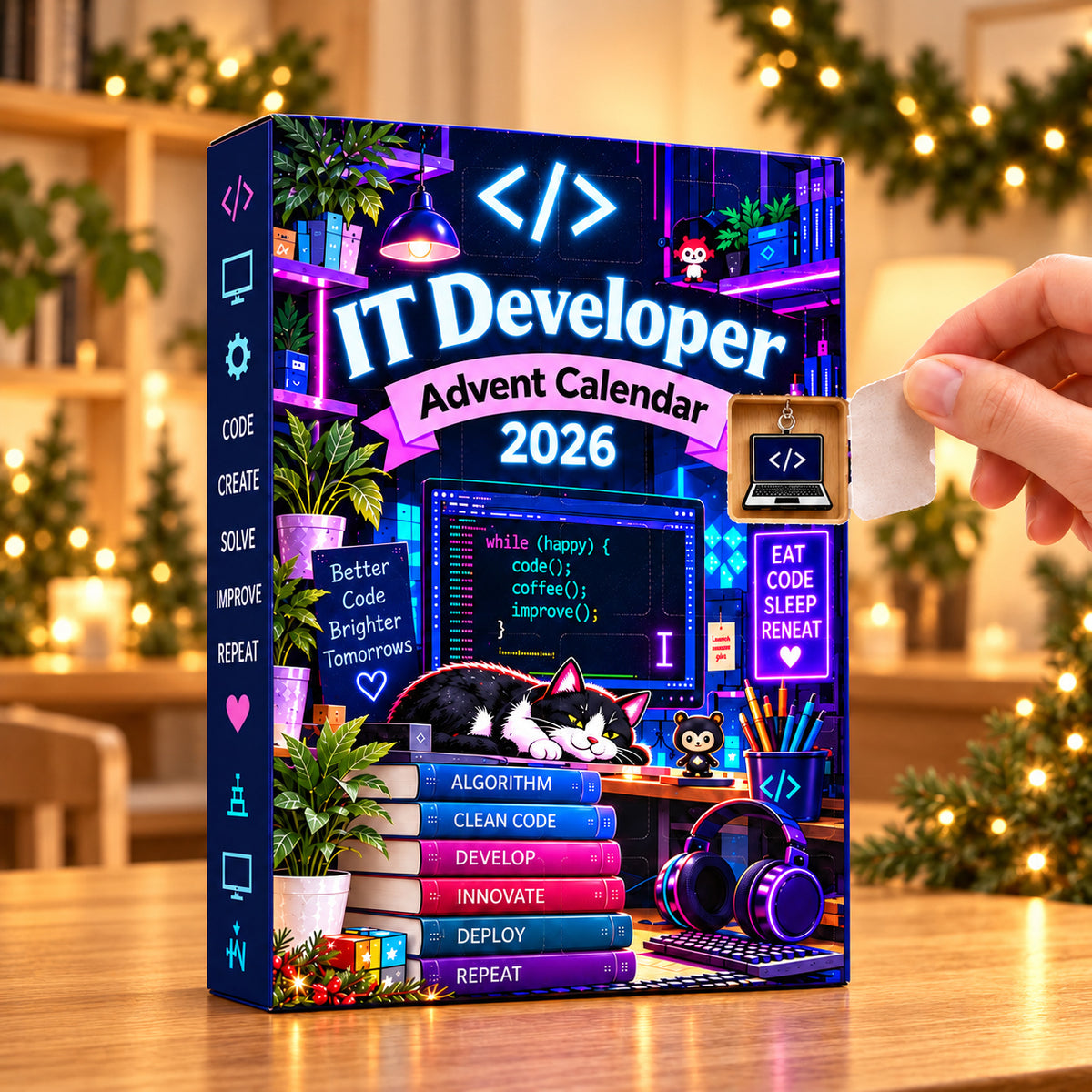 IT Developer Advent Calendar 2026, 24 Days Christmas Surprise Blind Box, Programmer Christmas Gift, Coding Lover Holiday Countdown