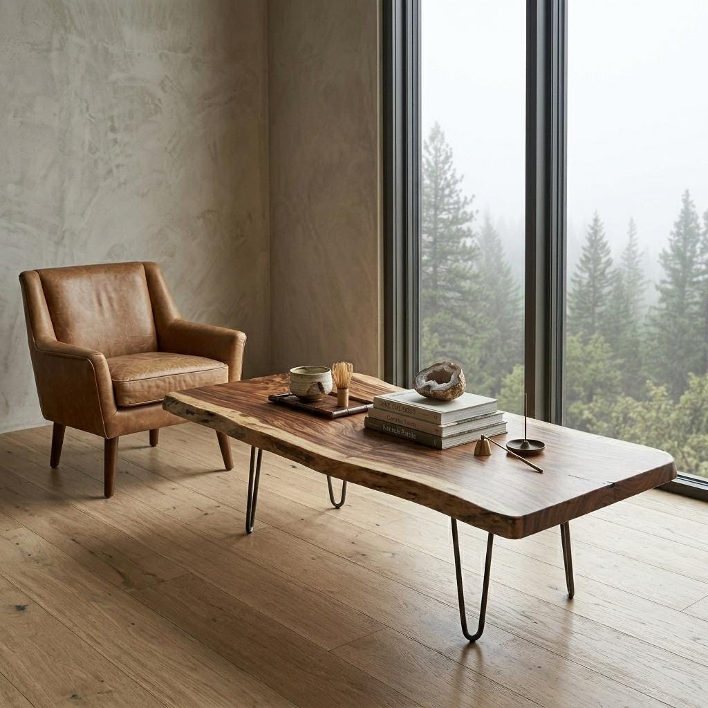 Live Edge Rustic Coffee Table - WCT0001