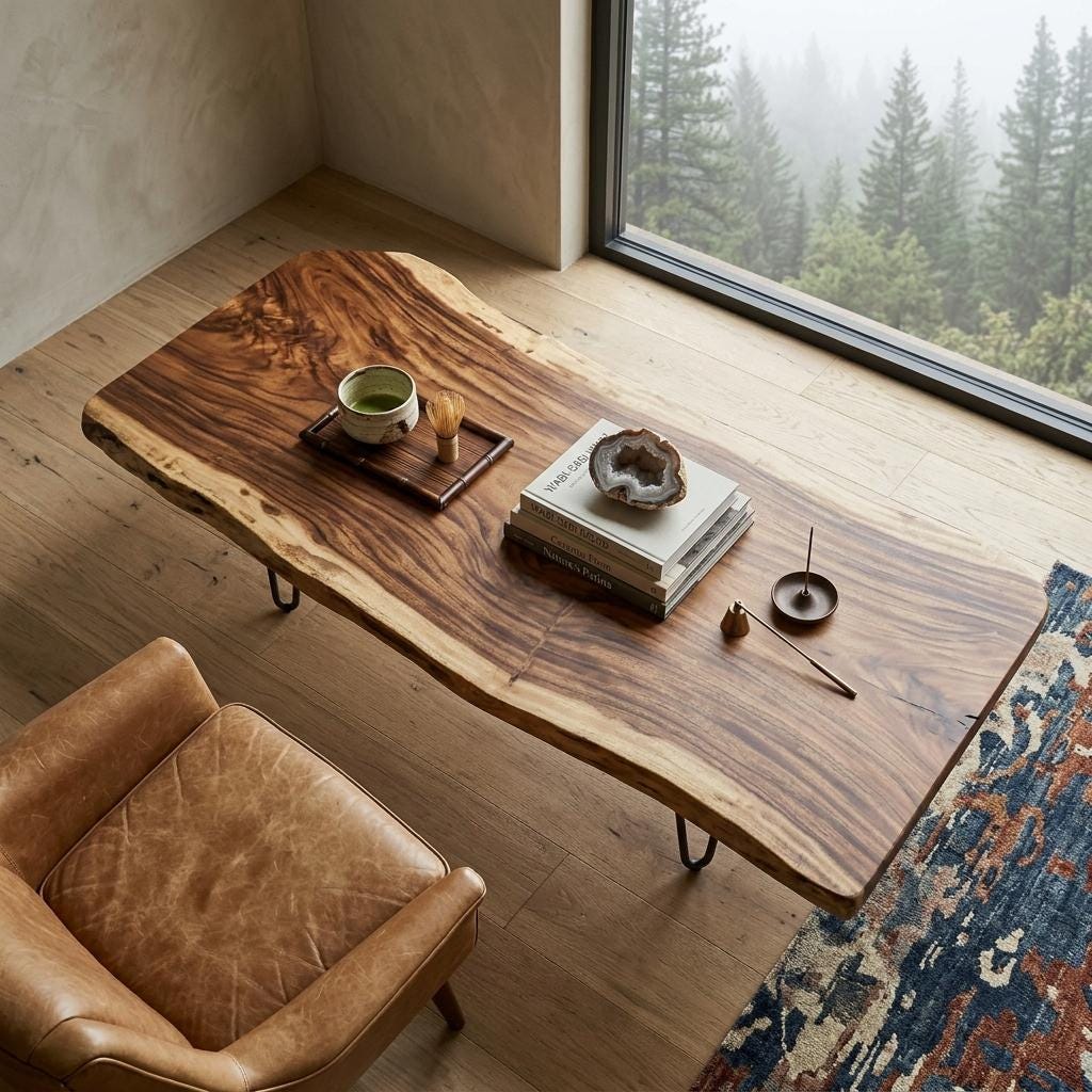 Live Edge Rustic Coffee Table - WCT0001