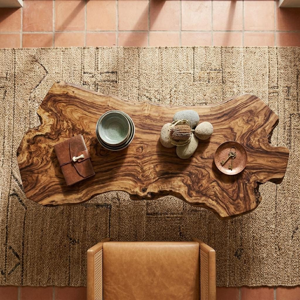 Live Edge Rustic Coffee Table - WCT0001