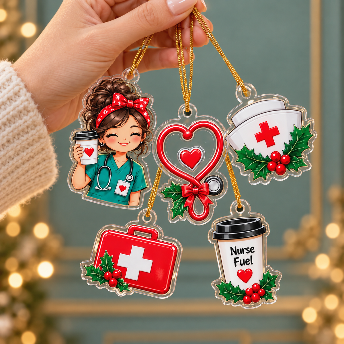 Nurse Advent Calendar 2026, 24 Days Christmas Countdown, Nurse Christmas Gift, RN Nursing Gift, Medical Acrylic Ornament Set