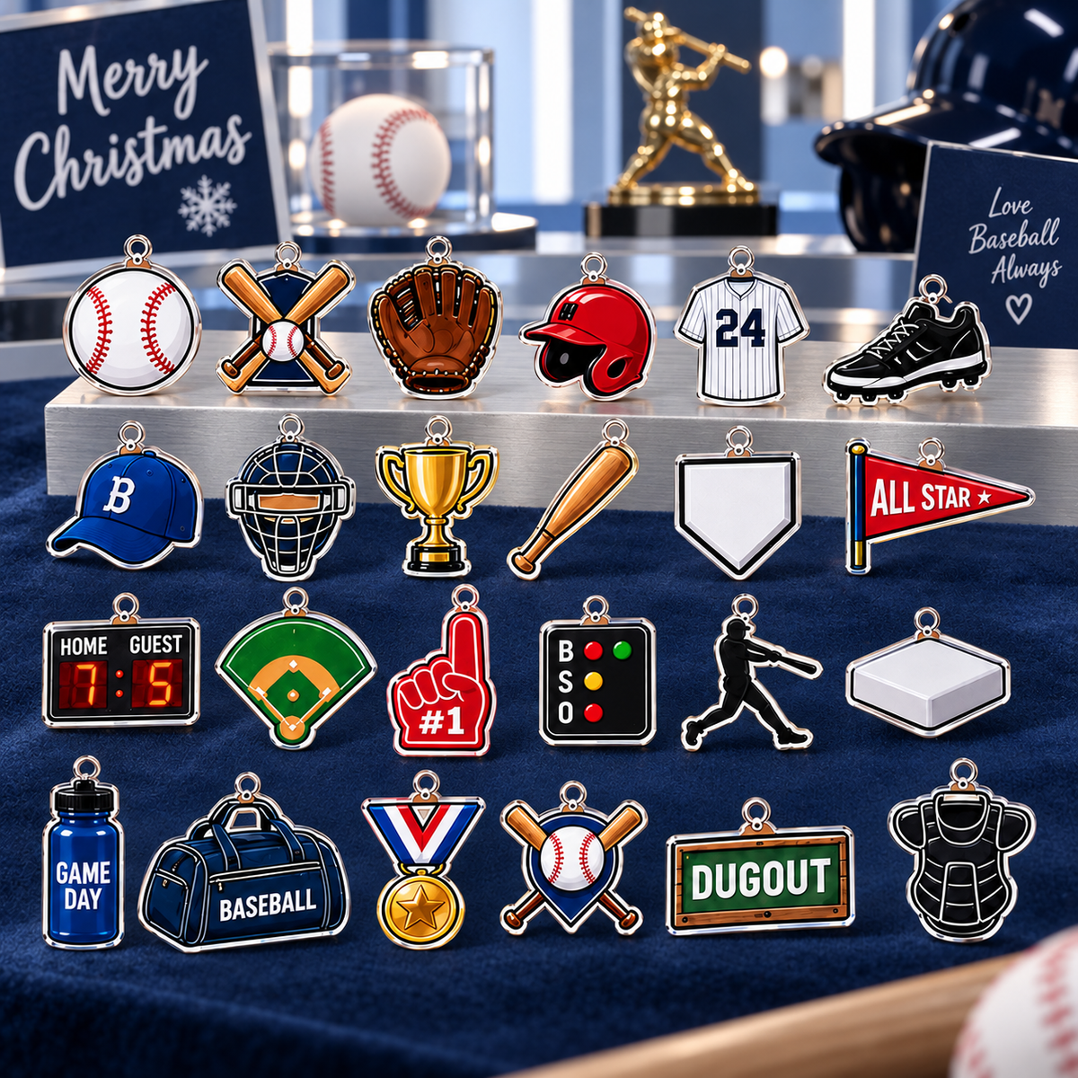 2026 Baseball Advent Calendar with Custom Name, 24-Day Countdown