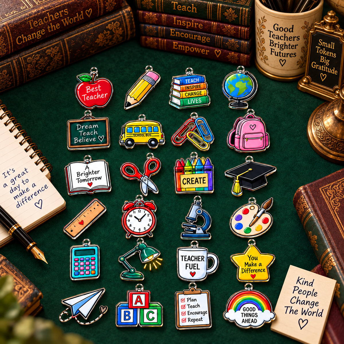 Personalized Teacher Advent Calendar 2026 with 24 Tokens