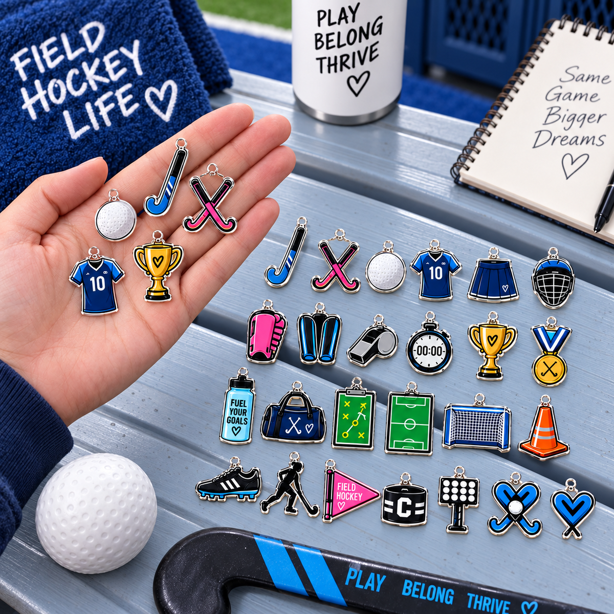 Custom Name Field Hockey Advent Calendar 2026, 24-Day Christmas Gift