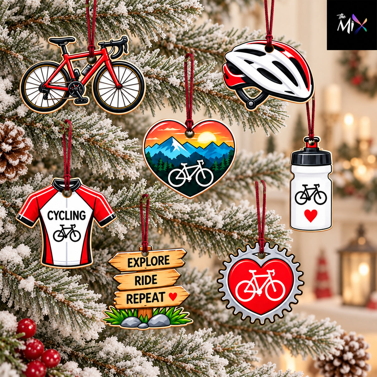 Personalized Cycling Advent Calendar 2026, 24 Cycling Charms, Christmas Countdown Box, Gift for Bike Lovers