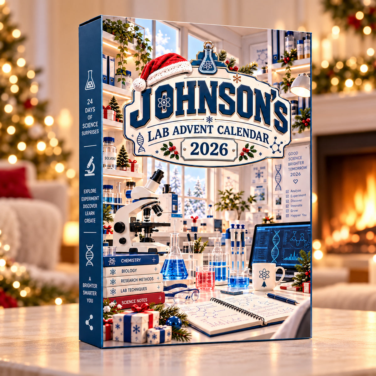 Personalized Science Lab Advent Calendar 2026 Scientist Blind Box Holiday Countdown Christmas Box