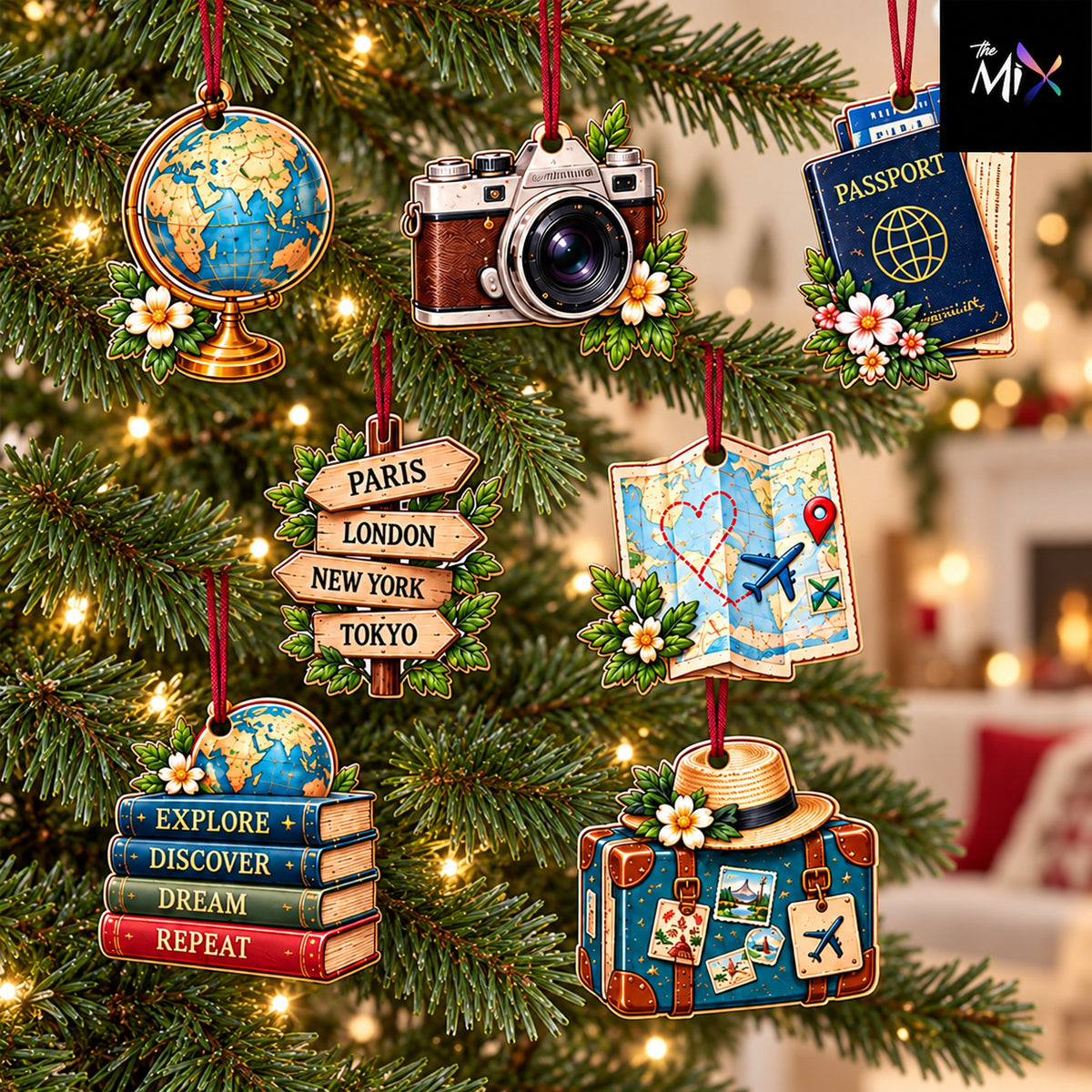 Personalized Travel Advent Calendar 2026, Travel Lover Charm Countdown, 24 Day Christmas Advent Calendar, Gift for Travelers, Travel Gift