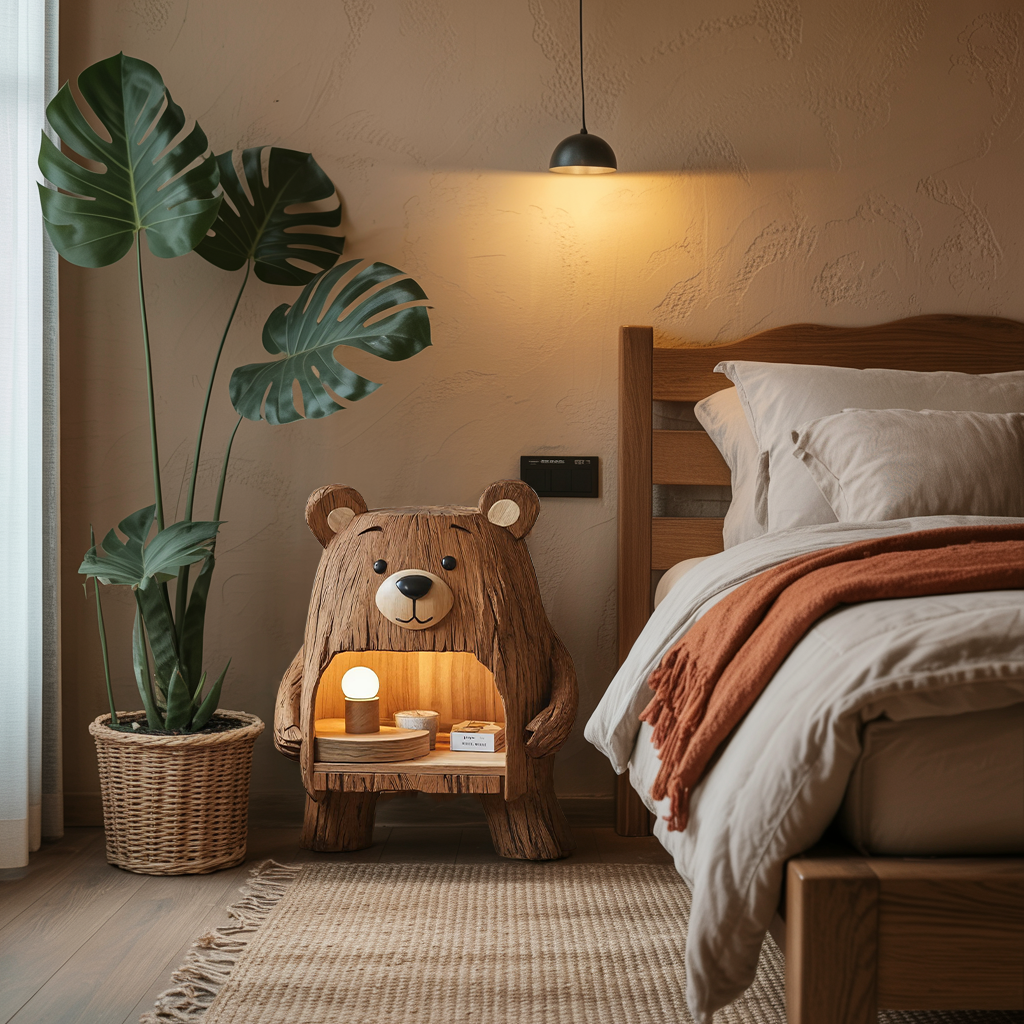 Rustic Wooden Nightstand For Stylish Bedroom Space SILDTTRNS004