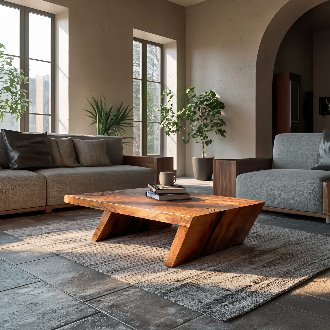Unique Center Table With Rustic Charm For Living Room