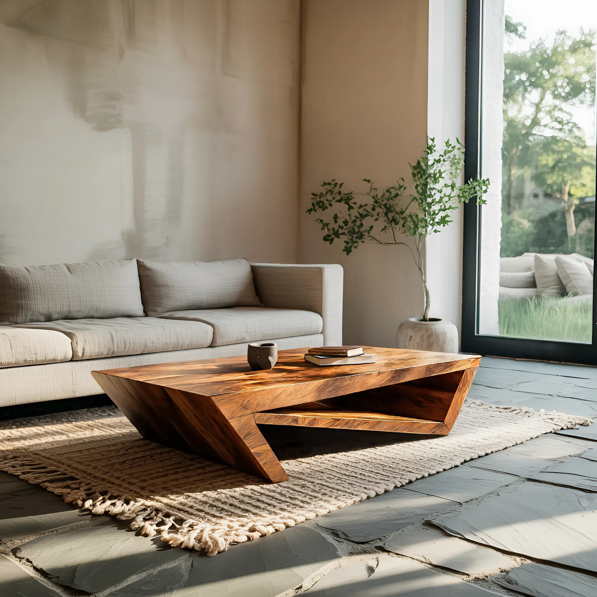 Modern Coffee Table With Unique Storage For Living