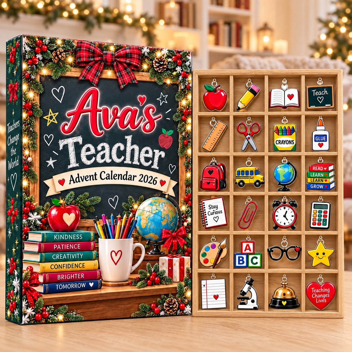 Teacher Christmas Gift 2026, 24 Day Advent Calendar, Classroom Surprise Blind Box, Holiday Gift for Teachers