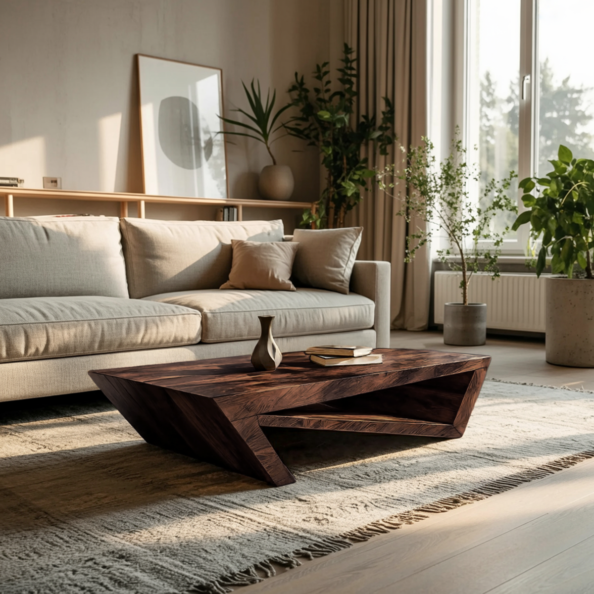 Modern Coffee Table With Unique Storage For Living