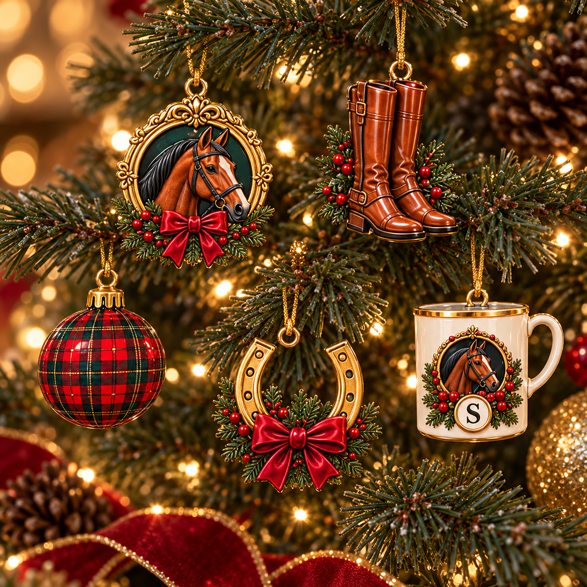 Personalized Equestrian Advent Calendar 2026 with Custom Name, 24 Horse Charms, Christmas Countdown Blind Box