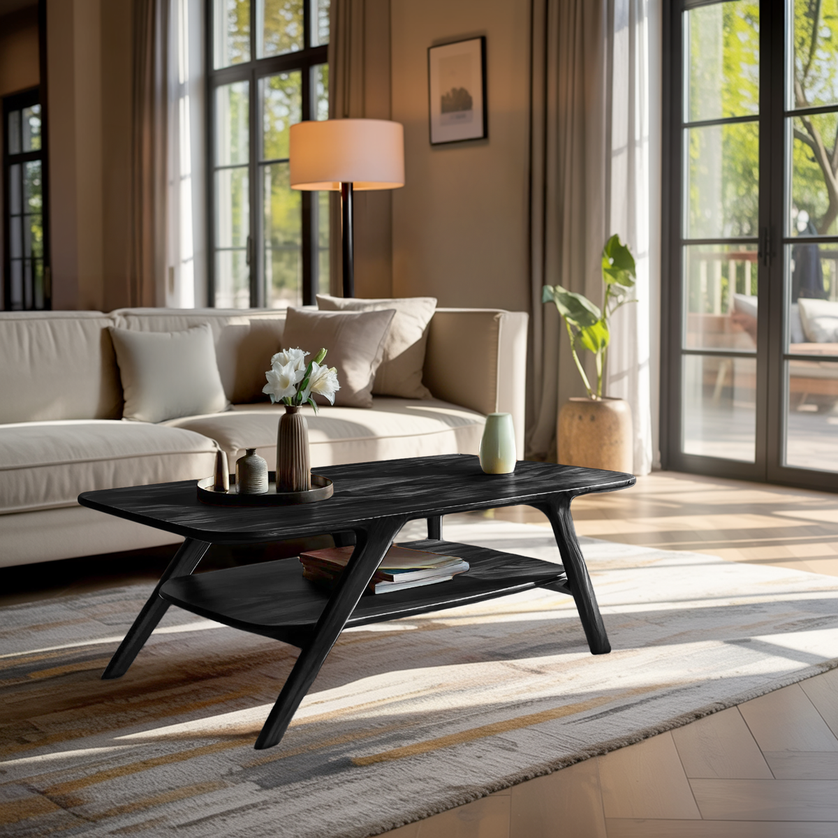 Modern Coffee Table With Storage Functional For Living