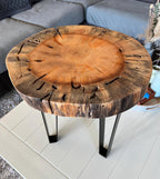 Live Edge Pine Table, Stool, Stand