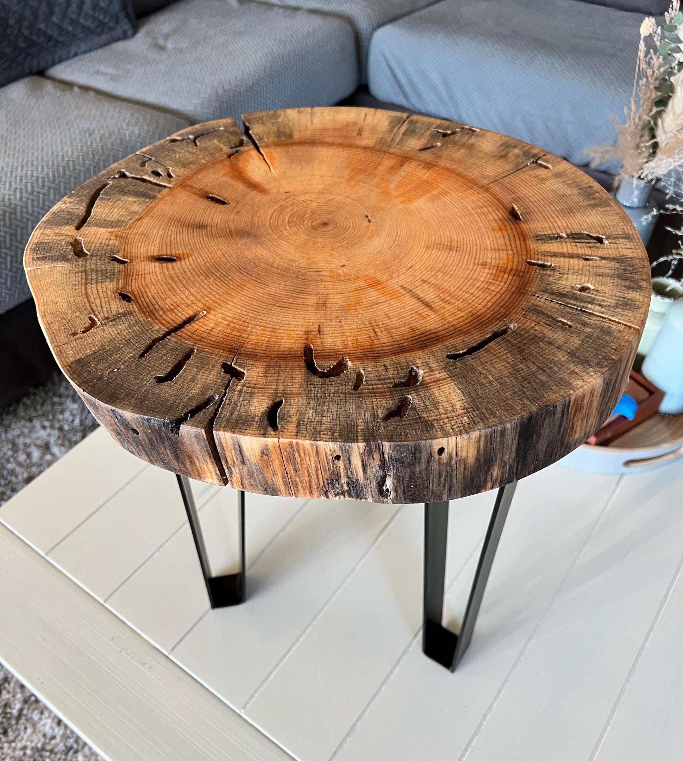 Live Edge Pine Table, Stool, Stand