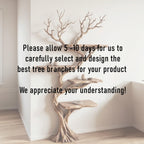Tree branch bookshelf solid wood floating live edge wood shelves wall mount driftwood carving art rustic decor