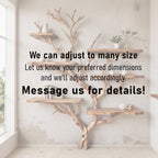 Tree branch bookshelves on wall natural wood bookcase floor bookshelf driftwood wall art unique handcrafted