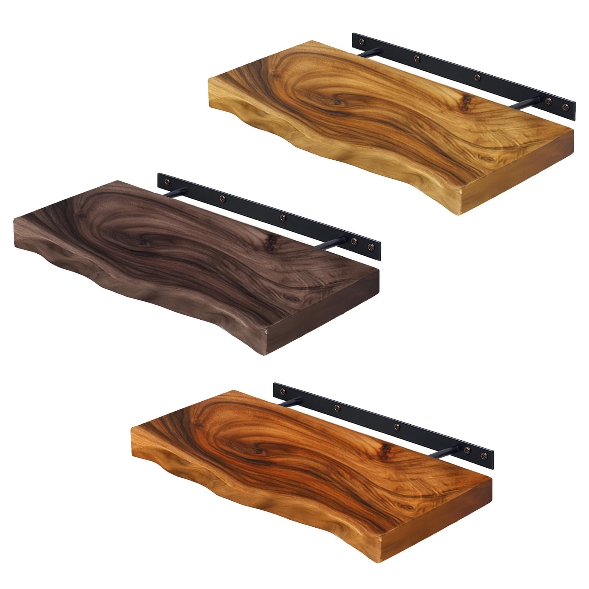 Live Edge Floating Shelves Walnut Shelves Flar Edge Shelf, Bathroom Wood Shelves Bedroom Shelves Wood Shelves Decor Home Gift Her