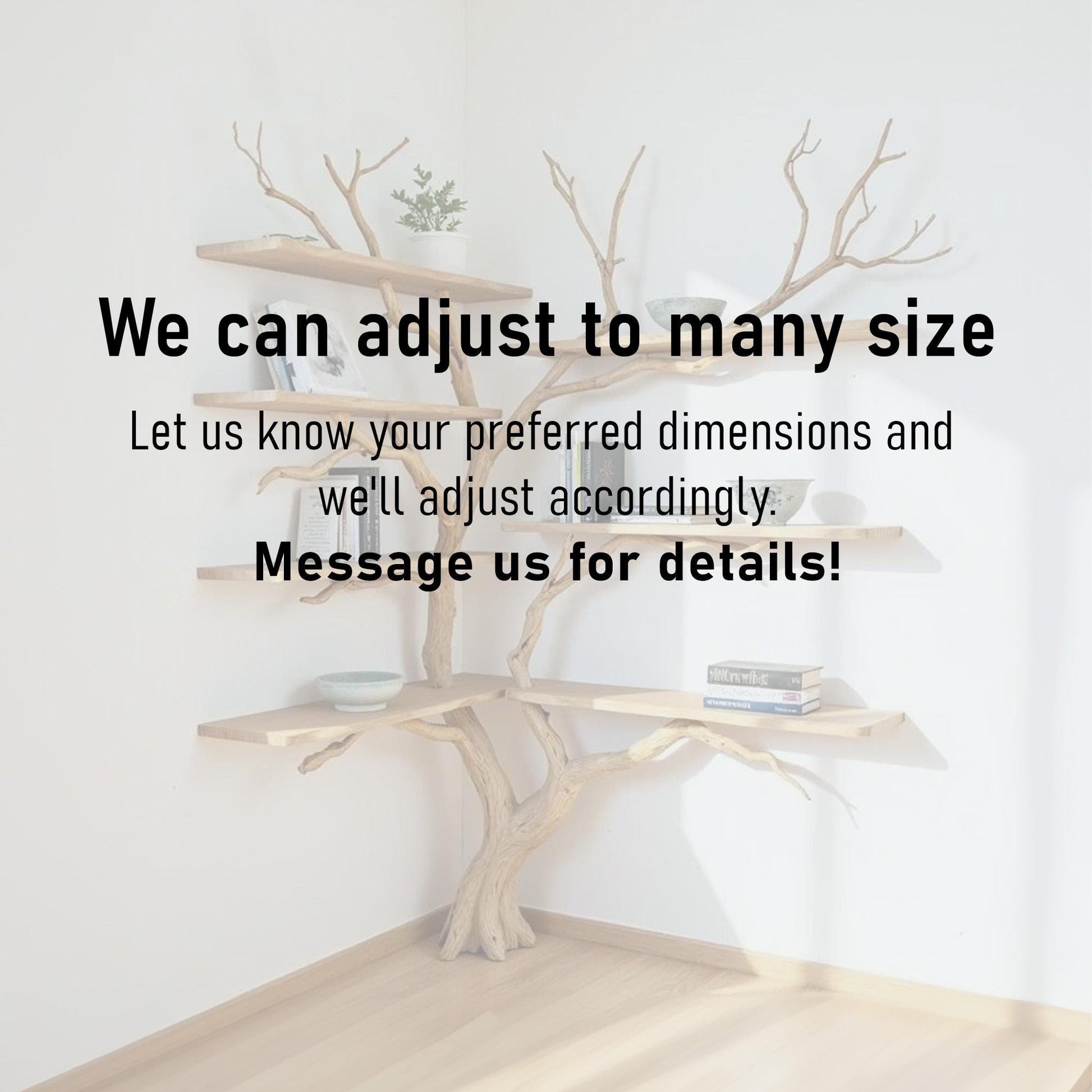 Corner Driftwood Bookshelf: Floating Shelves, Wall Mount Decor