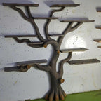 Tree Bookshelf Wood Bookcase Wall Bookshelf Handmade Furniture for Cozy Christmas Home Decor