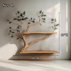 Natural Wood Bookcase Tree Bookshelf Custom Bookshelf Handmade Furniture for Living Room Decor