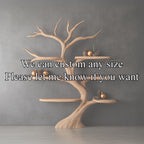 Tree Bookshelf Wood Bookcase Wall Bookshelf Handmade Furniture for Cozy Christmas Home Decor