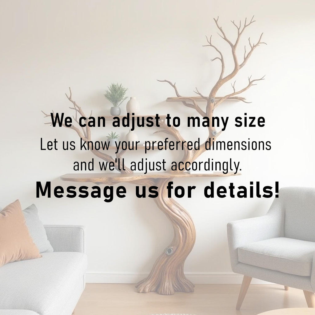 Tree branch book shelf driftwood wall art solid wood bookcase sculpture bookshelf decoration