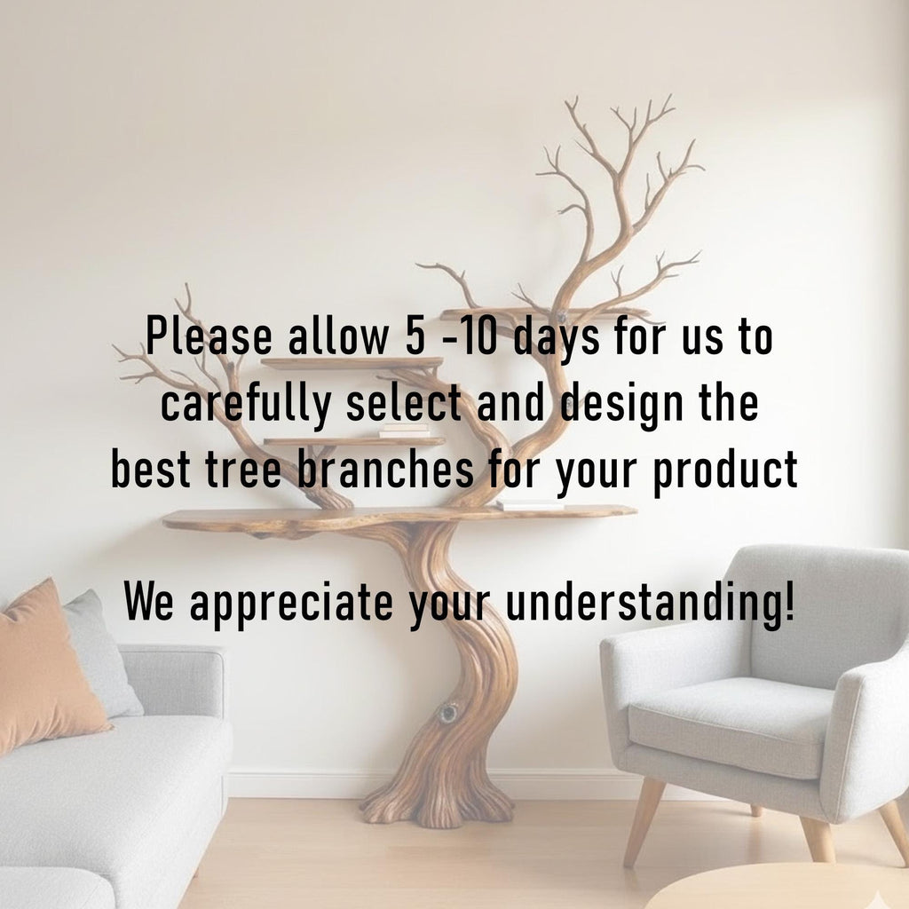 Tree branch book shelf driftwood wall art solid wood bookcase sculpture bookshelf decoration