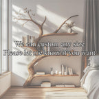 Book Shelf Art Rustic Bookcase Tree Branch Shelf Wood Furniture For Living Room Decor