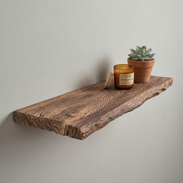 Driftwood floating shelf reclaimed solid wood shelves on wall art decoraton unique wood shelf